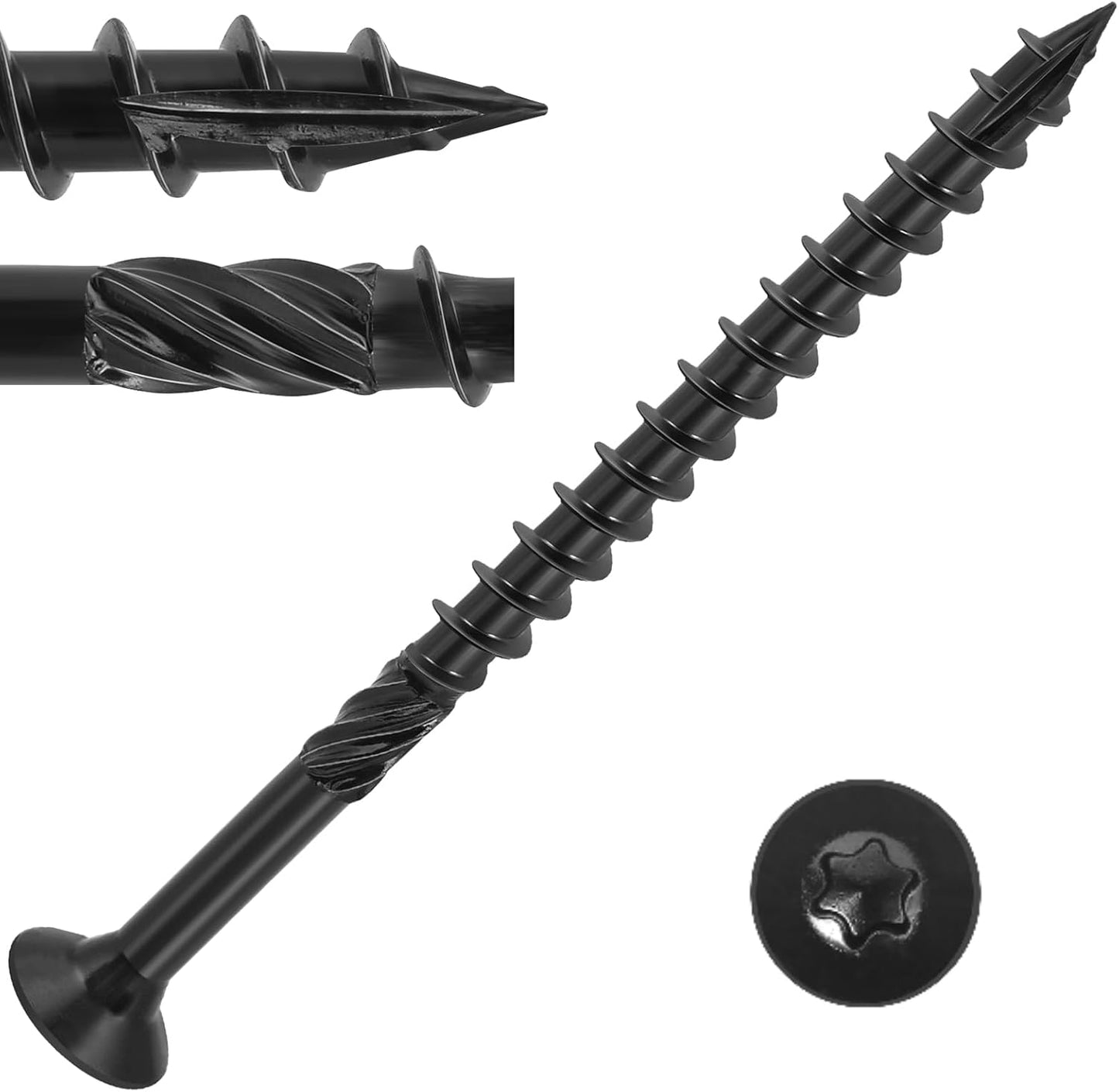 Tornillos terraza #14x5pulg madera cabeza torx negro