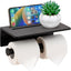 Soporte papel higiénico aluminio doble rollo estante
