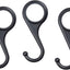 Ganchos metal negro para tubo 1/2" 3 Pzas