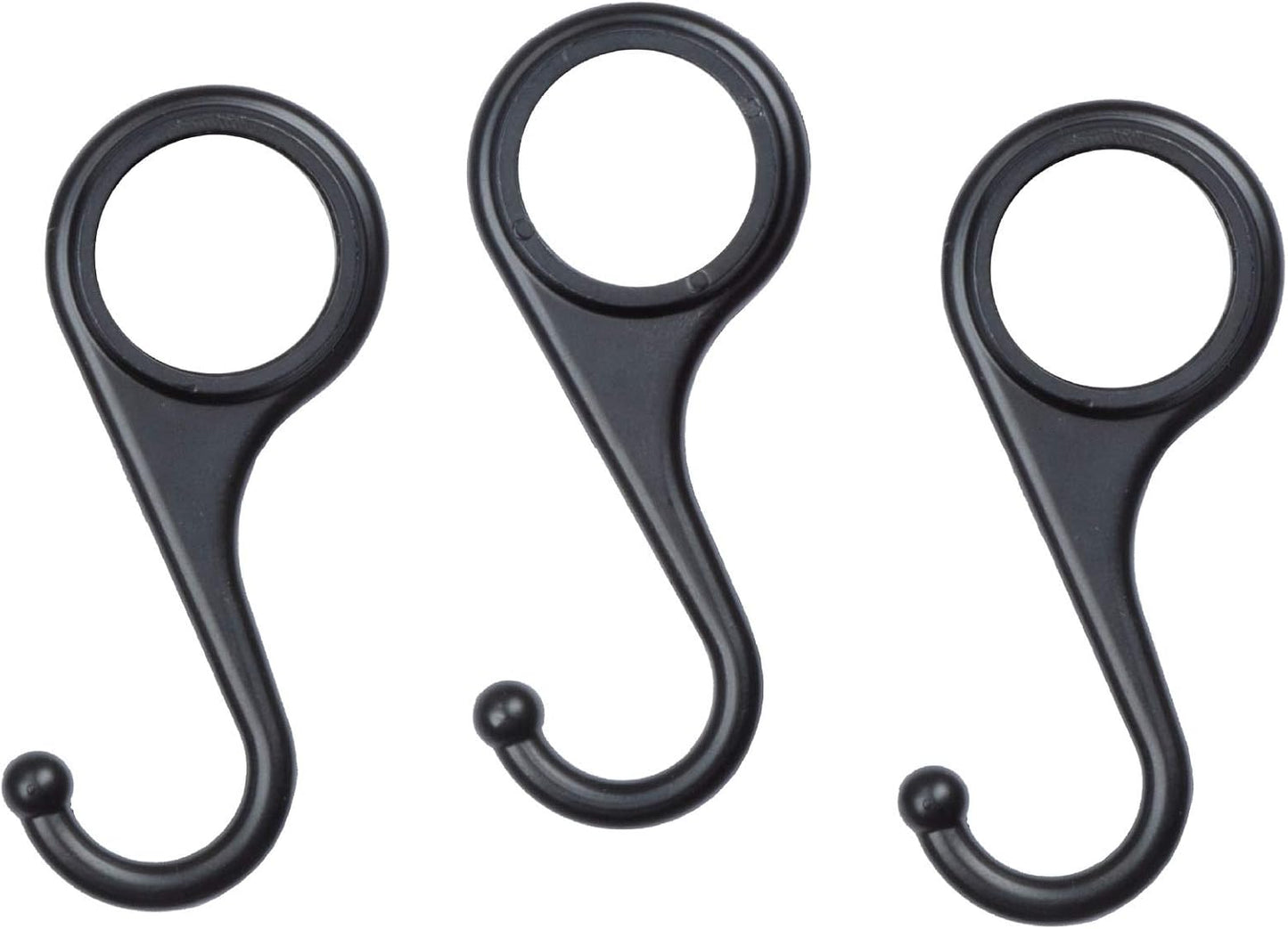 Ganchos metal negro para tubo 1/2" 3 Pzas
