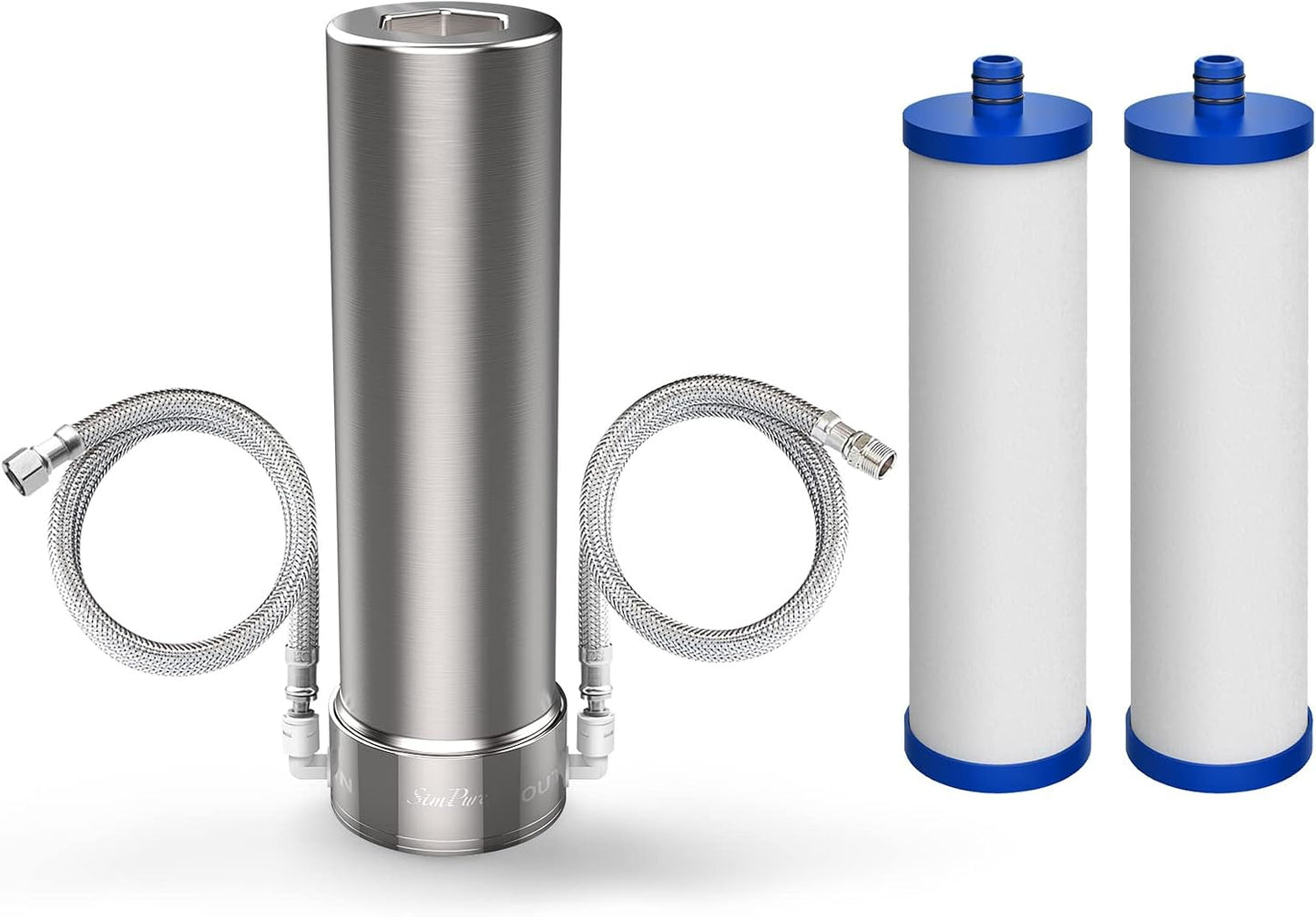 Sistema filtro agua fregadero con 2 cartuchos