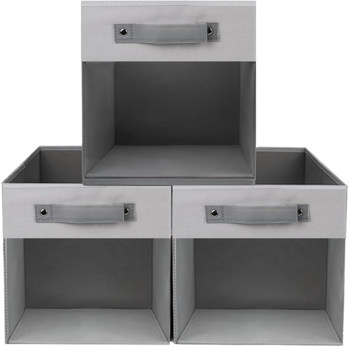 3 Pzas Cubos Almacenamiento Plegables Tela Resistente