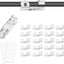 Clips adhesivos para cables transparentes 20 pzas con agujeros