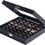 Estuche organizador anillos negras con tapa cristal 42 ranuras