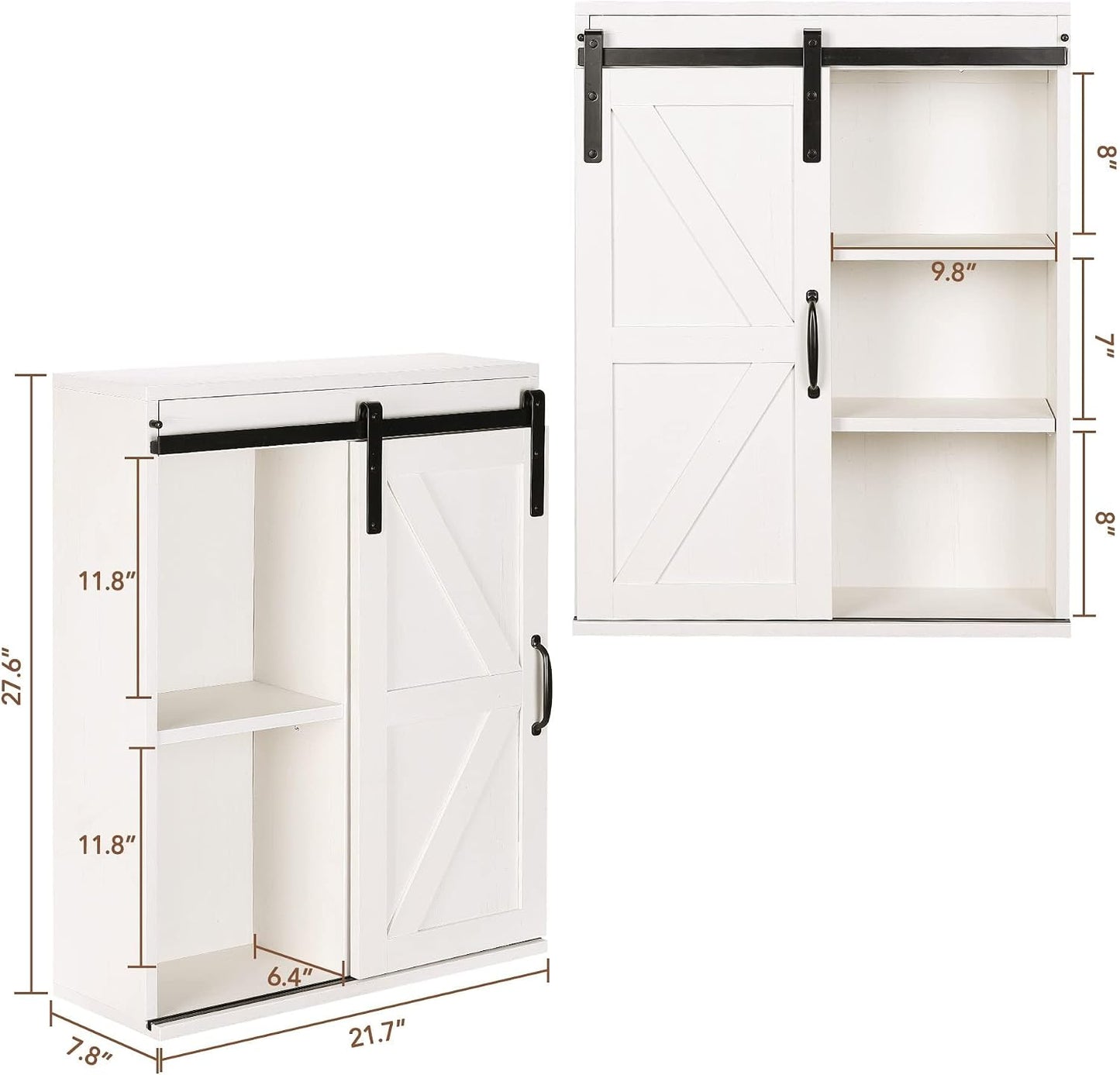 Gabinete rústico madera puerta corrediza 3 niveles cocina