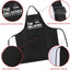 Delantal chef negro ajustable para barbacoa con bolsillos