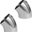 2 Pzas Codo Escape 4" Acero Inox 45 Grados para Barandilla