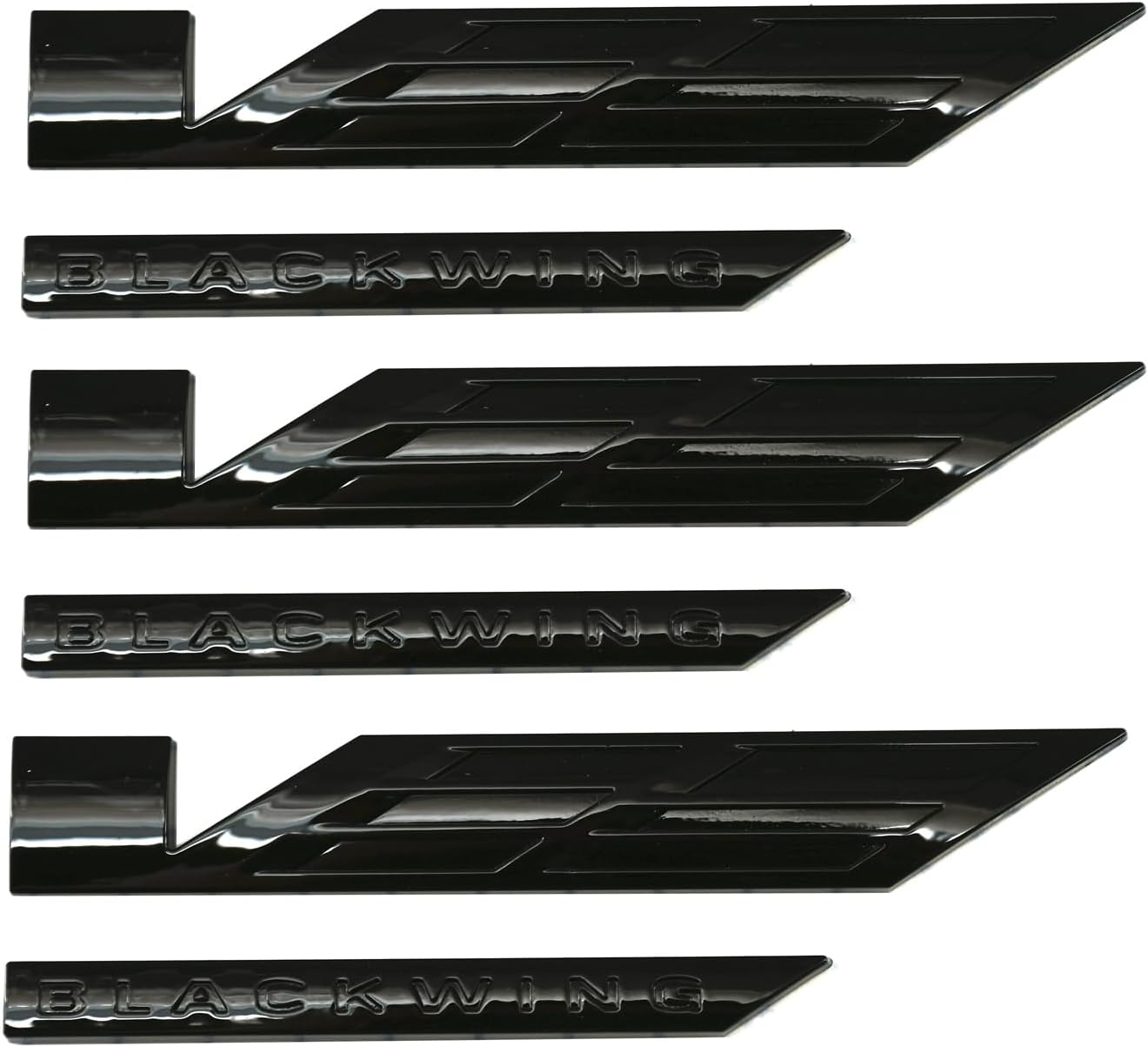 3 Pzas Emblemas V-Blackwing 3D CT4 CT5 2020- Negro