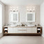 Lámpara pared baño pantalla cristal níquel cepillado 60w