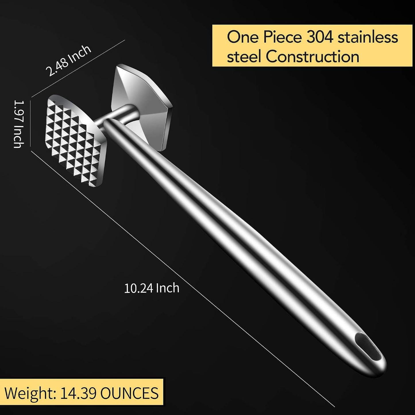 Martillo ablandador carne mango agarre metal