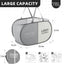 Cesta plegable para ropa sucia gris con 2 compartimentos