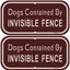 2 Carteles Valla Invisibles 12x6" Metal Reflectante