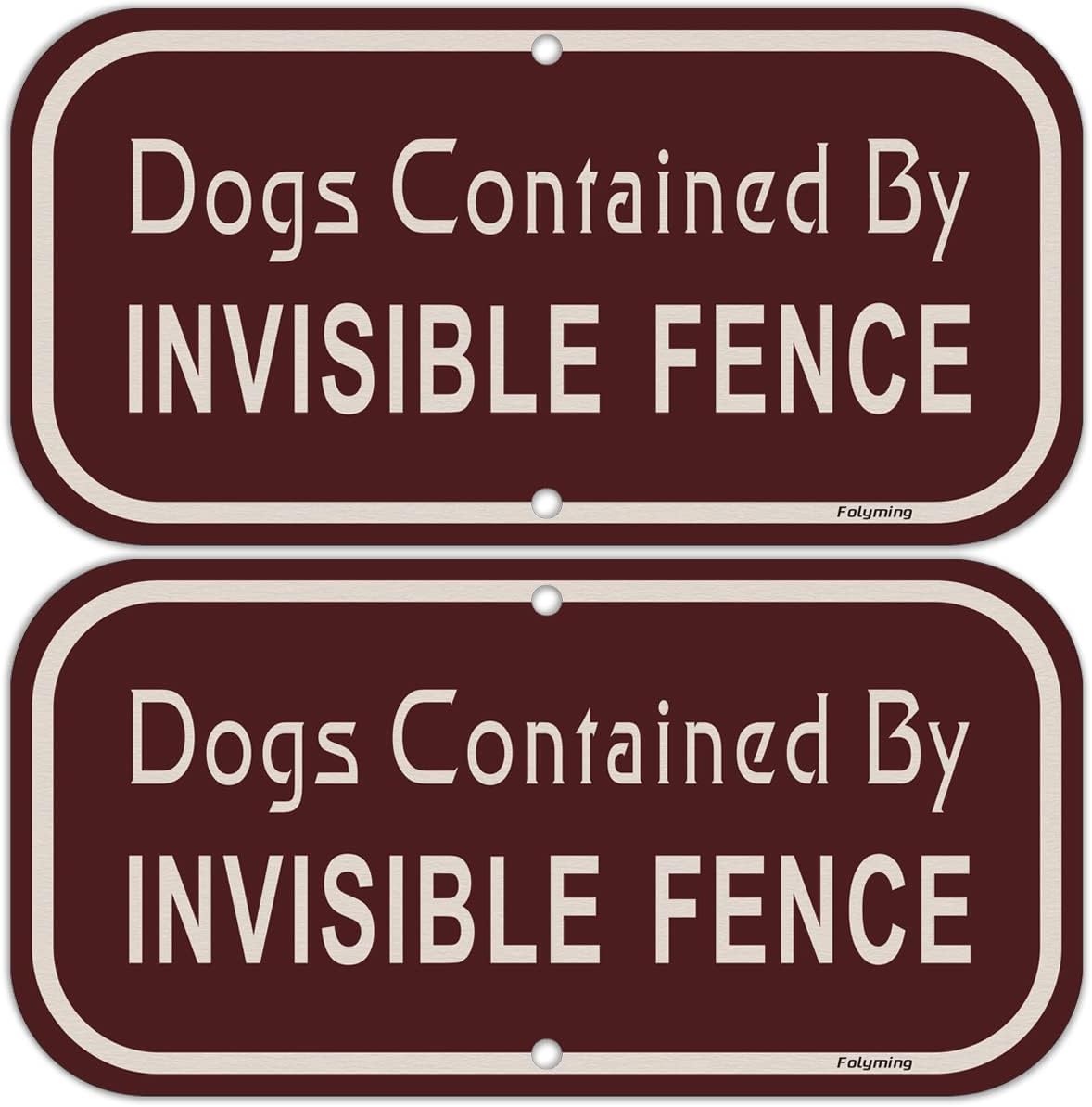 2 Carteles Valla Invisibles 12x6" Metal Reflectante