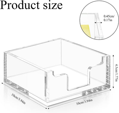 Soporte notas adhesivas acrílico transparente 3.94"