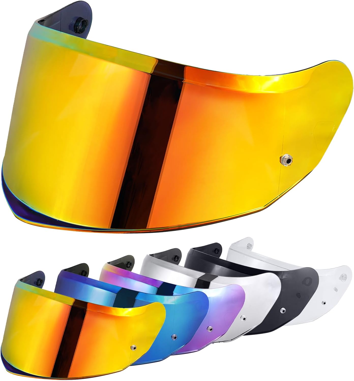Visera tintada para casco moto FF808 cromo rojo