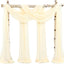 Cortinas arco boda 8 paneles 28x20pulg beige gasa
