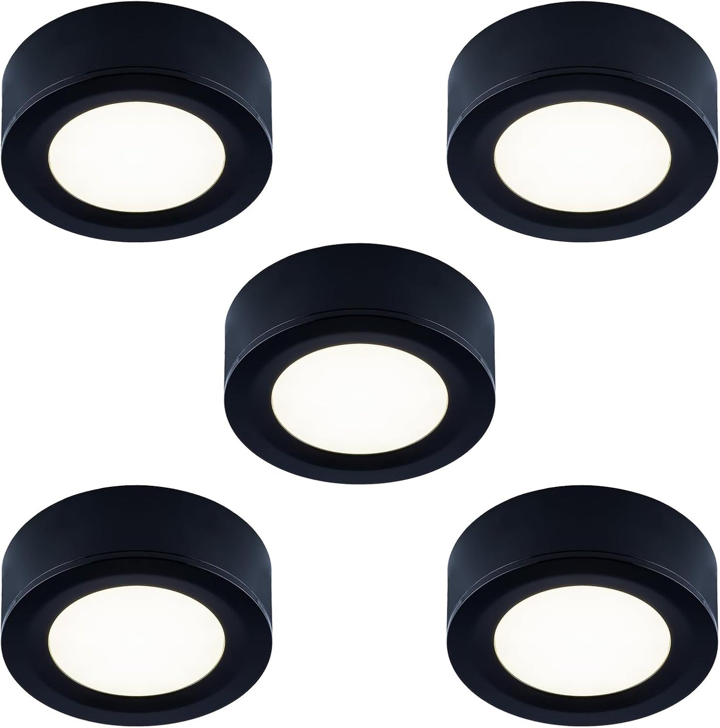 Luces LED enchufables para gabinete cocina 120V negro