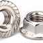 Tuercas brida M12 acero inox 304 paquete 5