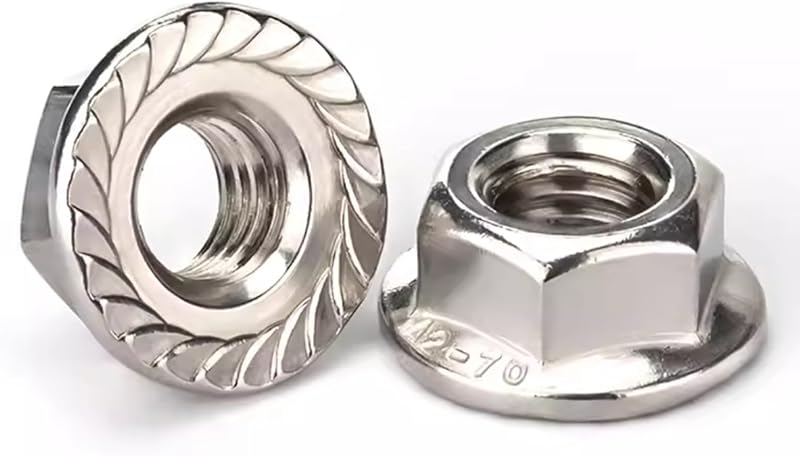 Tuercas brida M12 acero inox 304 paquete 5
