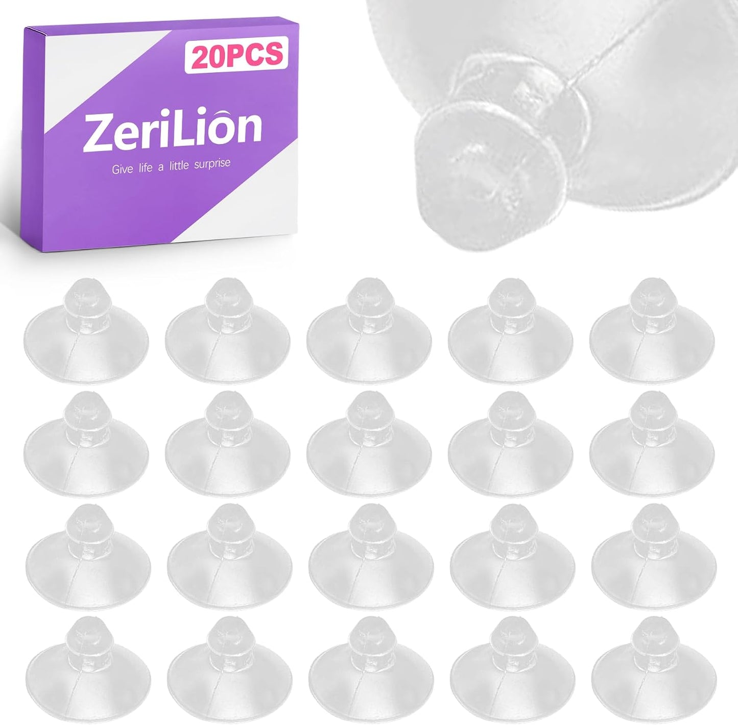 20 Ventosas Transparentes Antideslizantes para Mesa Cristal