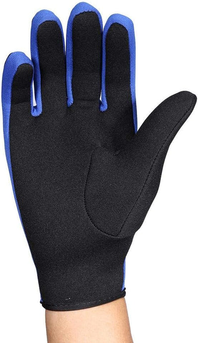 Guantes buceo neopreno 5 dedos antideslizantes M azul
