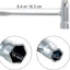 9 Espátulas Llave T 0.512x0.748" Destornillador