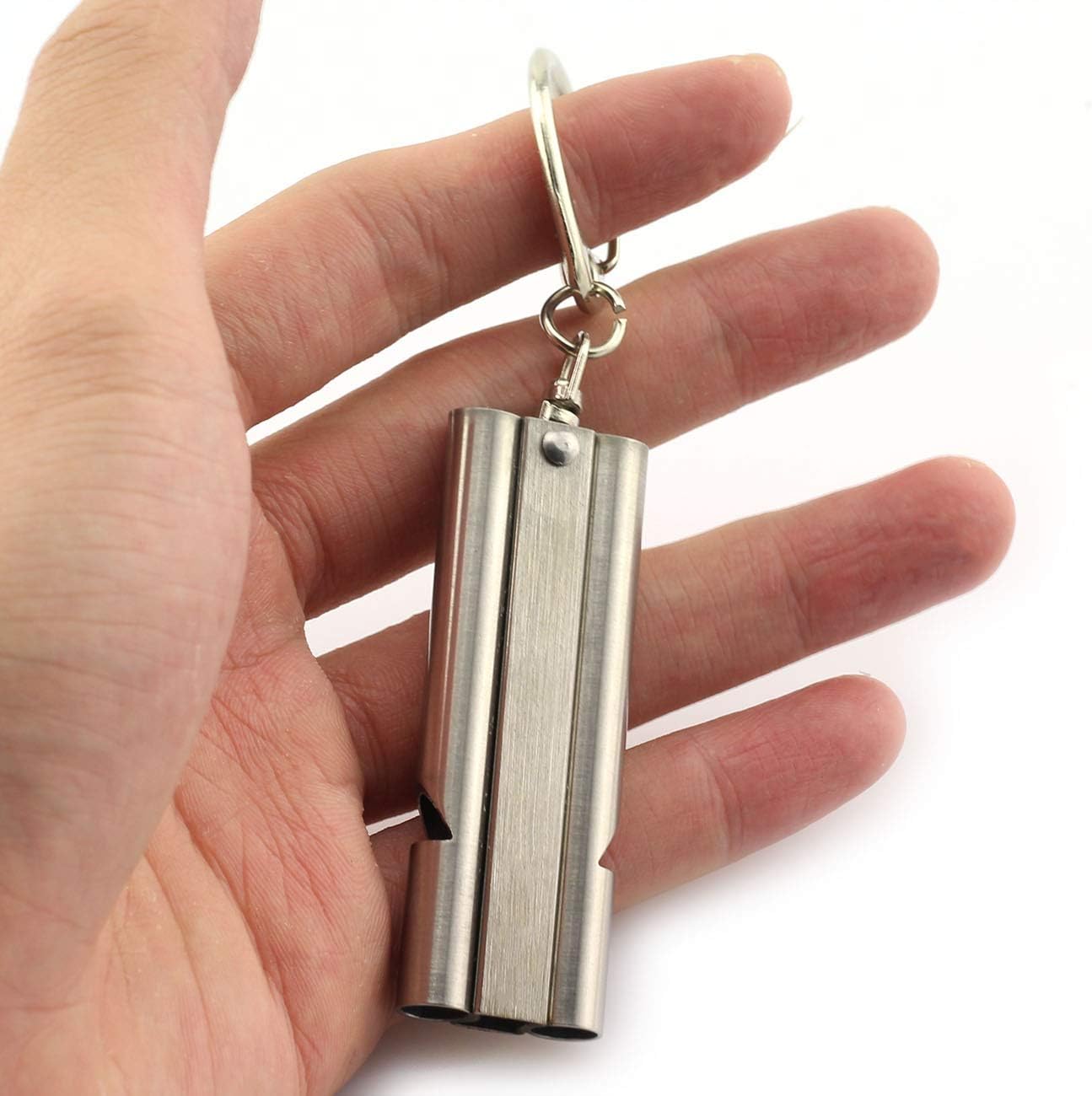 Silbato acero inox alta frecuencia supervivencia al aire libre