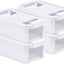 Set 4 cajas plástico org. color blanco