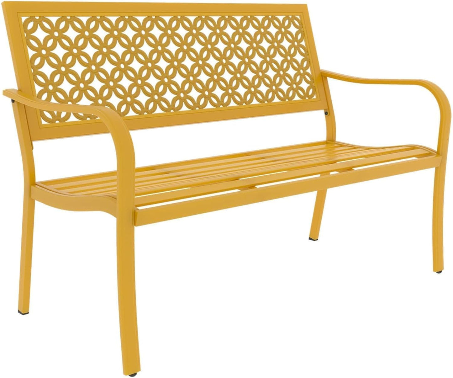 Banco jardín 50pulg con reposabrazos girasol amarillo