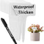 100 Etiquetas Plástico Blanco para Jardín Reutilizables