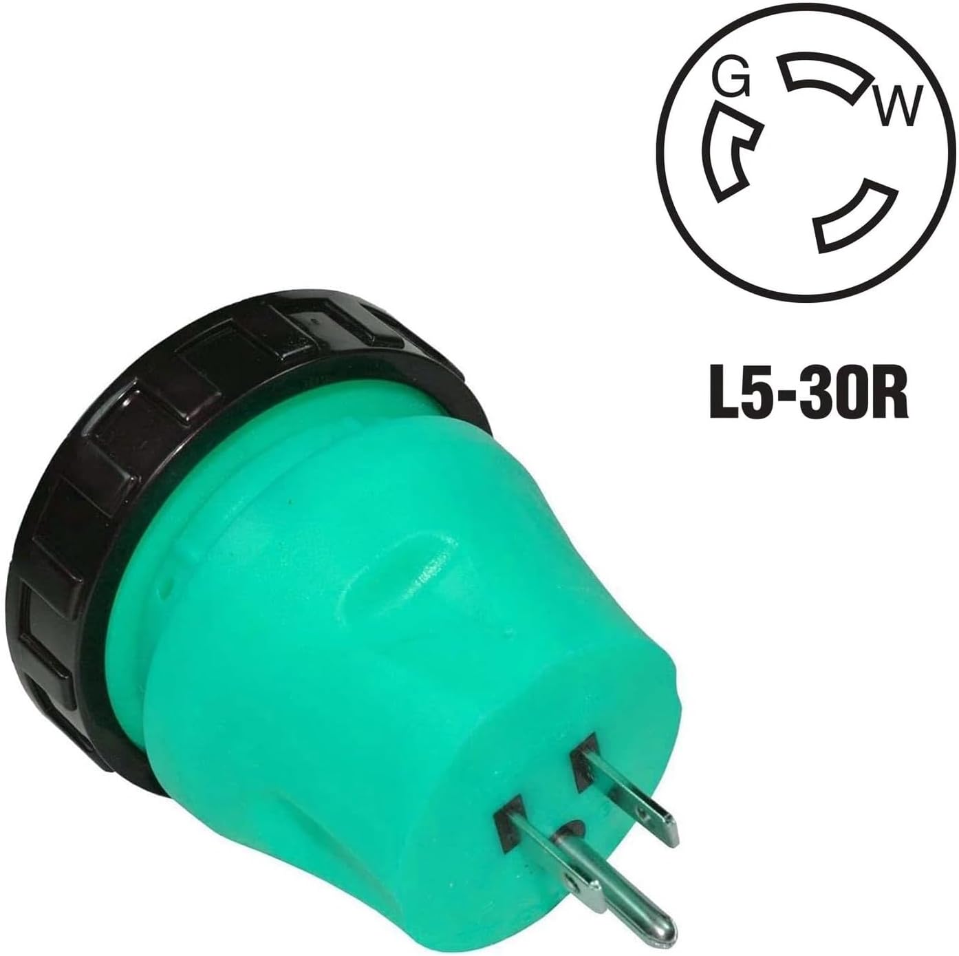 Adaptador bloqueo eléctrico RV 15A macho a 30A hembra