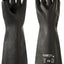Guantes químicos 10 pzas 17.75" goma negra uso industrial