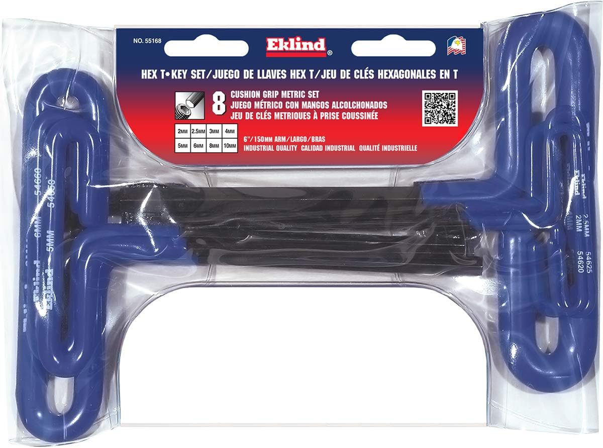 Set 8 Pzas Llave Allen Hexagonal 2-10mm Eje 6pulg