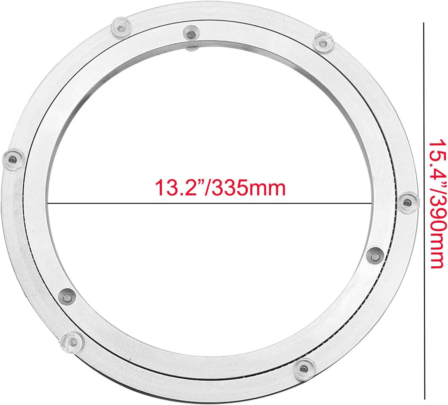Rodamiento giratorio aluminio plato 16" mesa comedor