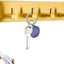 Soporte llaves acero inox 304 adhesivo 4 ganchos dorado