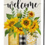 Bandera jardín tarro girasol doble cara 12x18pulg exterior