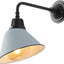 Aplique led industrial plateado mate 9.63pulg brazo cisne