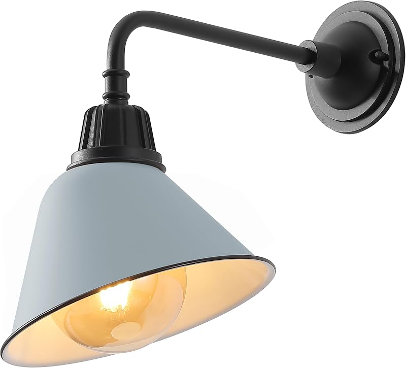 Aplique led industrial plateado mate 9.63pulg brazo cisne