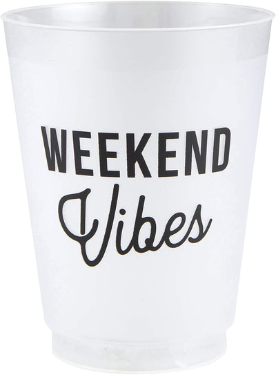 Vasos plástico esmerilado 16oz 8 Uds