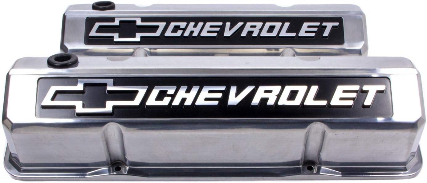 Cubierta válvulas aluminio pulido Chevy bloque pequeño par