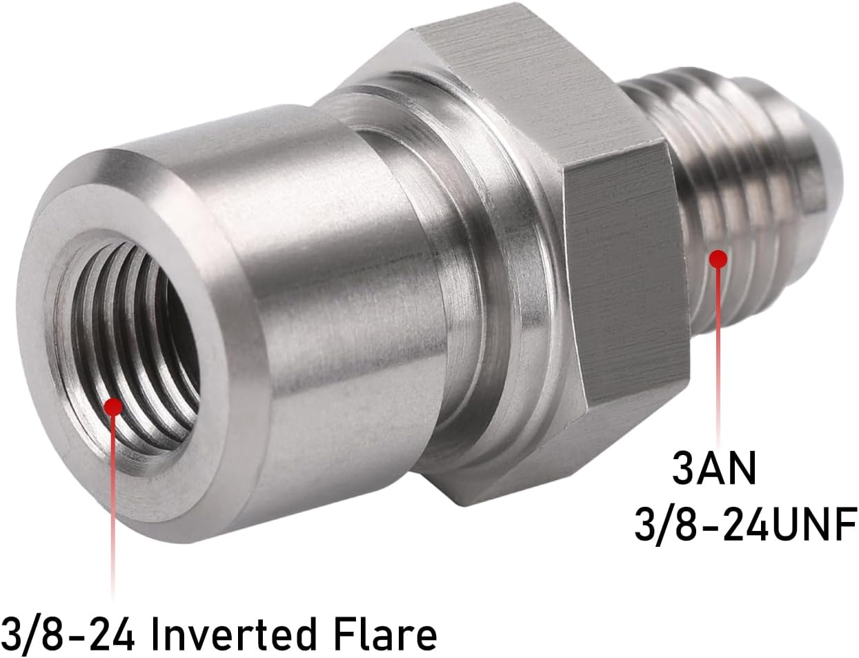 Adaptador freno 3/8-24 acampanada invertida 2 Pzas acero