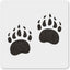 Plantilla garra oso 6" reutiliz. pintura manualidades
