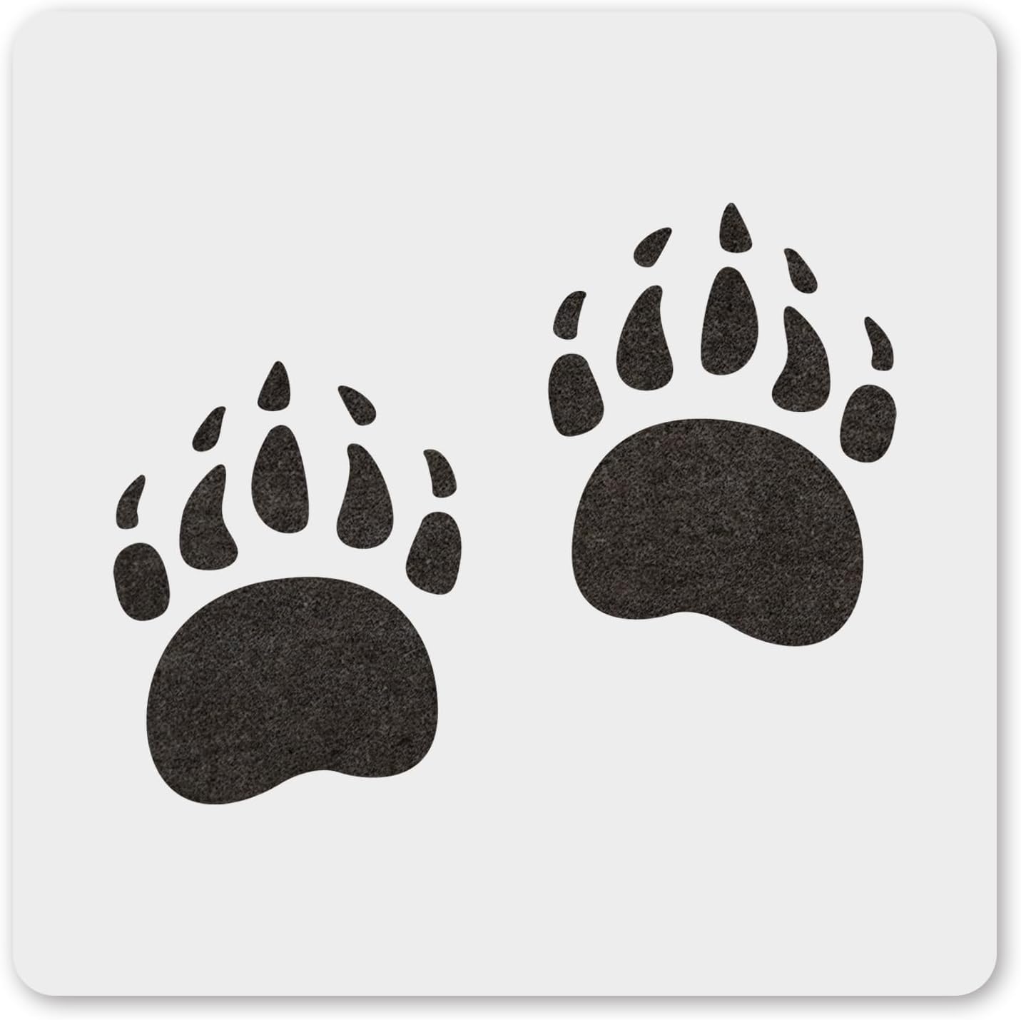 Plantilla garra oso 6" reutiliz. pintura manualidades