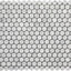 Mosaico mármol blanco Carrara 3/4" redondo afilado 5 hojas
