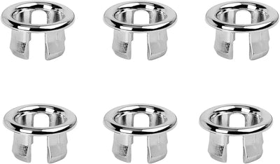 6 Pzas Anillos Rebosadero Baño Cromado Agujero Redondo Caparazón