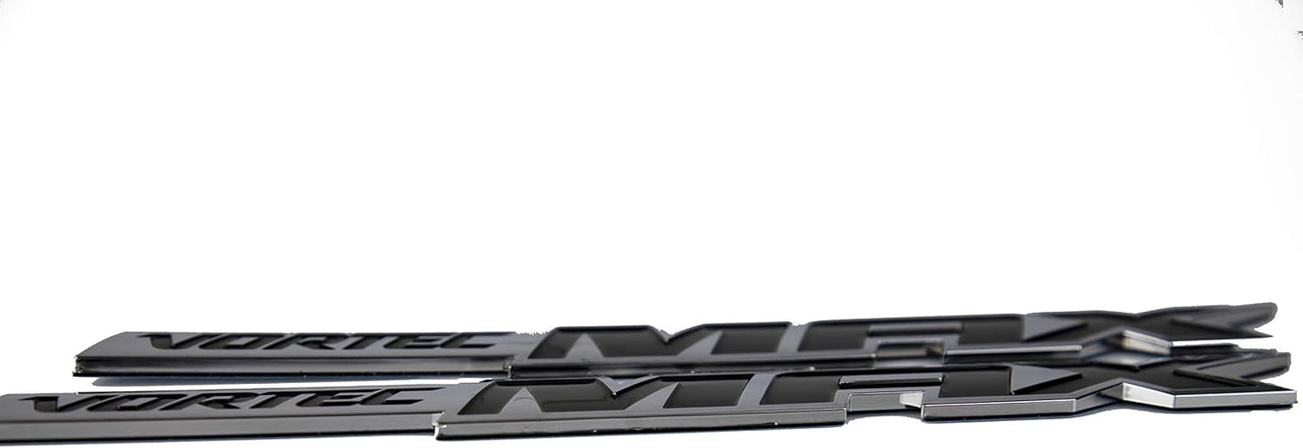2 Placas Identificación Vortec Max para Camión 6.0l Plateado-Negro