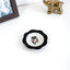 Plato decorativo anillos tulipán blanco y negro