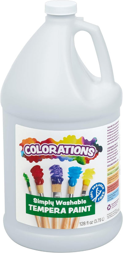 Pintura témpera lavable para niños 1gal blanco