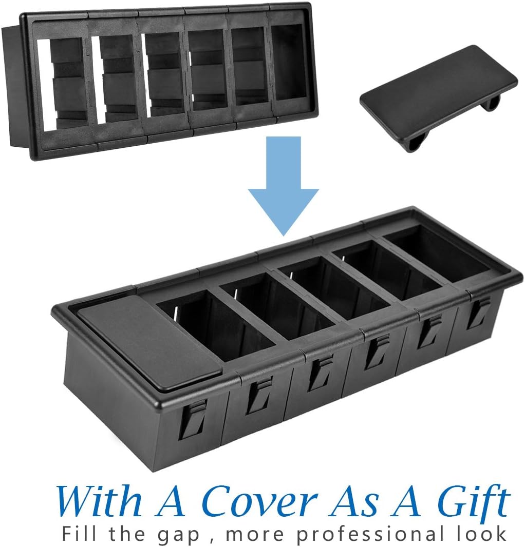 Kit porta interruptores plástico negro para oscilantes