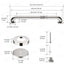 2 Barras agarre ducha 24pulg acero inox cromado